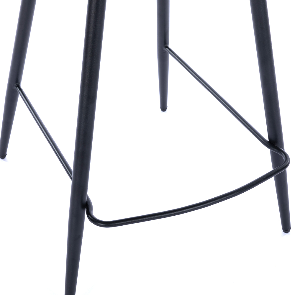 ZY-8085-1 Brown Plywood Metal Leg Bar Chair