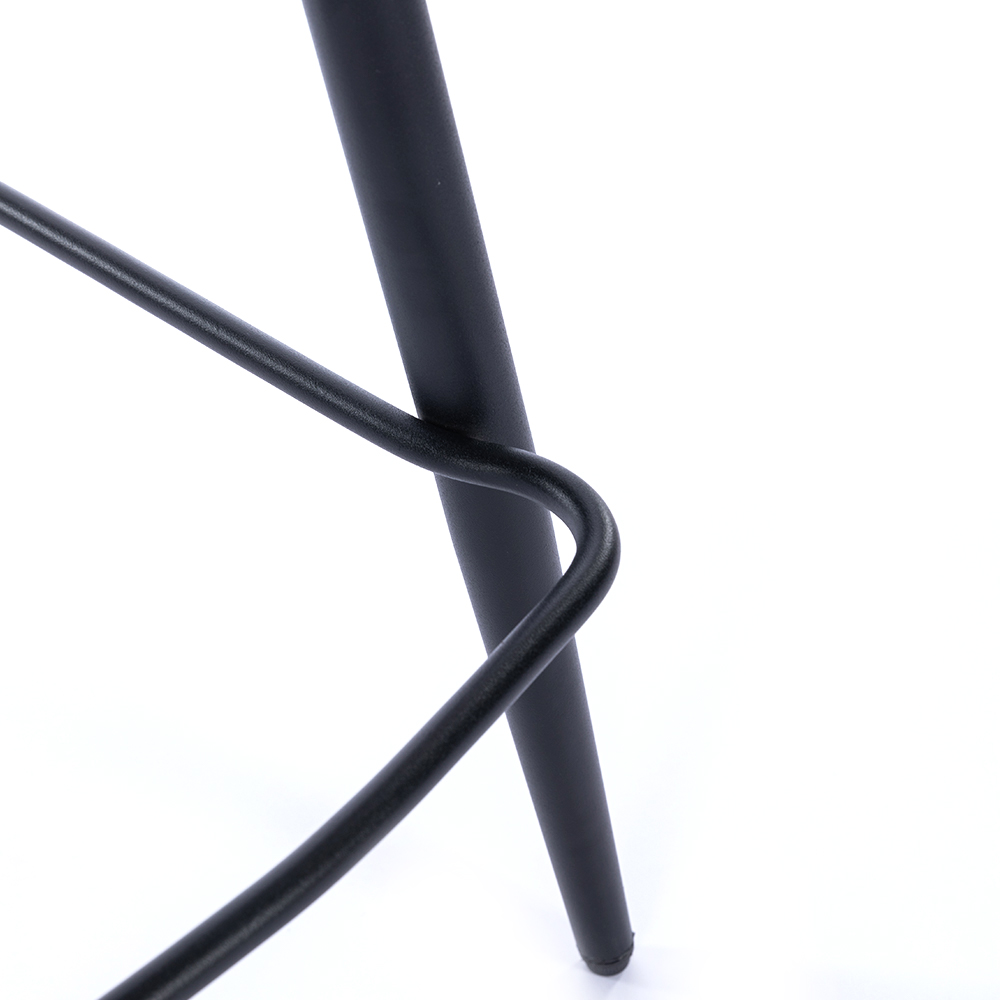 ZY-8085-1 Brown Plywood Metal Leg Bar Chair