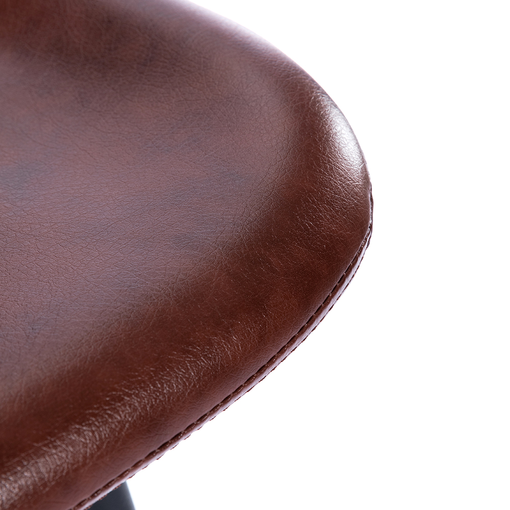 ZY-8085-1 Brown Plywood Metal Leg Bar Chair