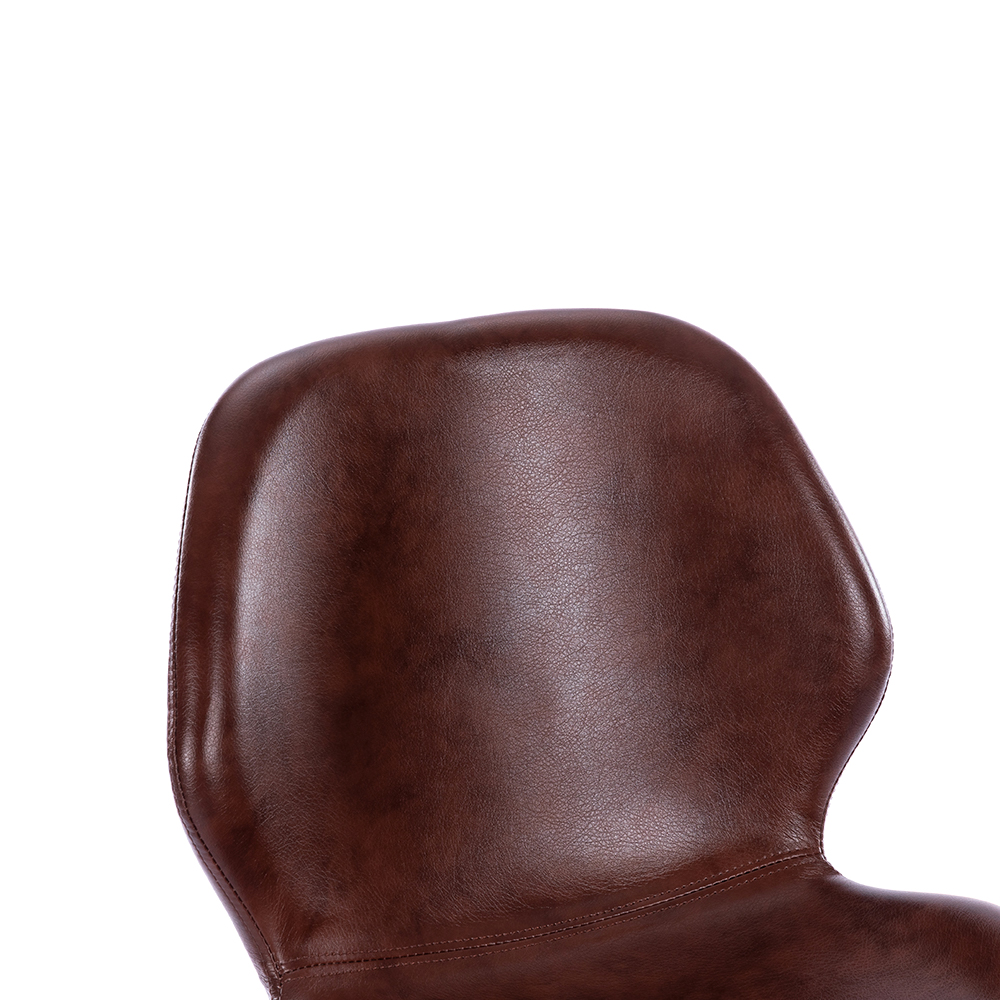ZY-8085-1 Brown Plywood Metal Leg Bar Chair