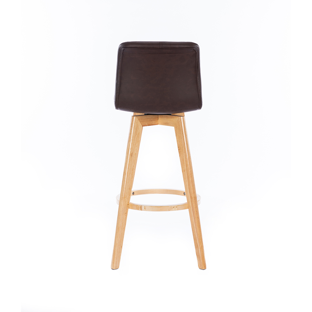 ZY-8087 PU Leather Wooden Leg Bar Chair