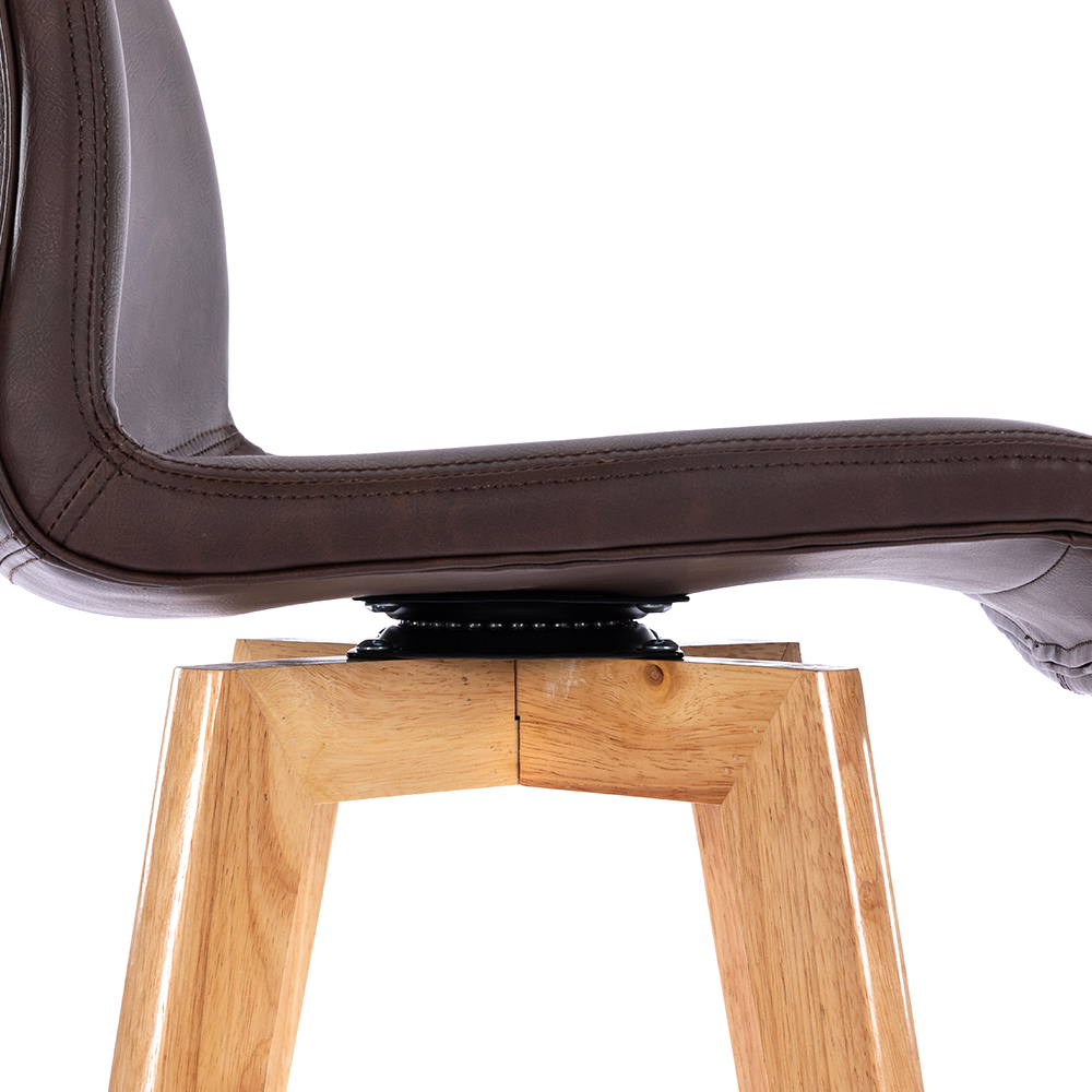 ZY-8087 PU Leather Wooden Leg Bar Chair
