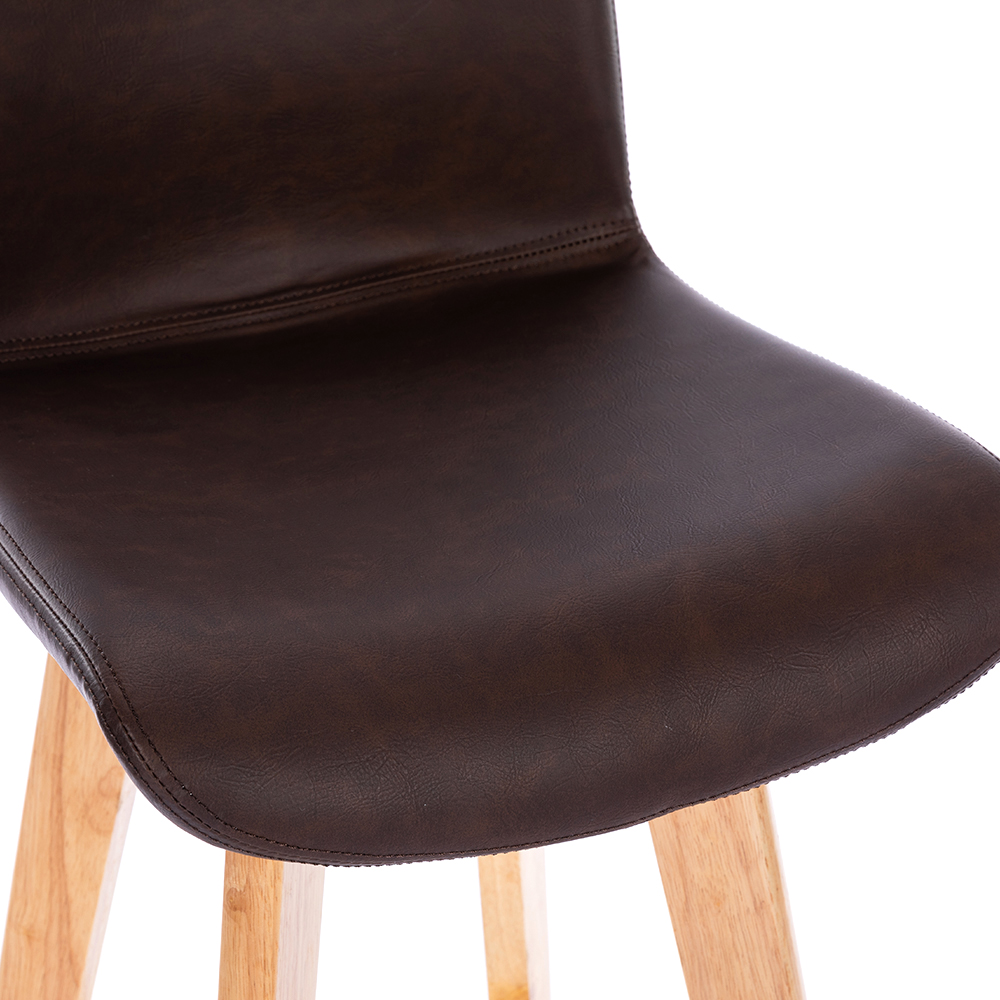 ZY-8087 PU Leather Wooden Leg Bar Chair