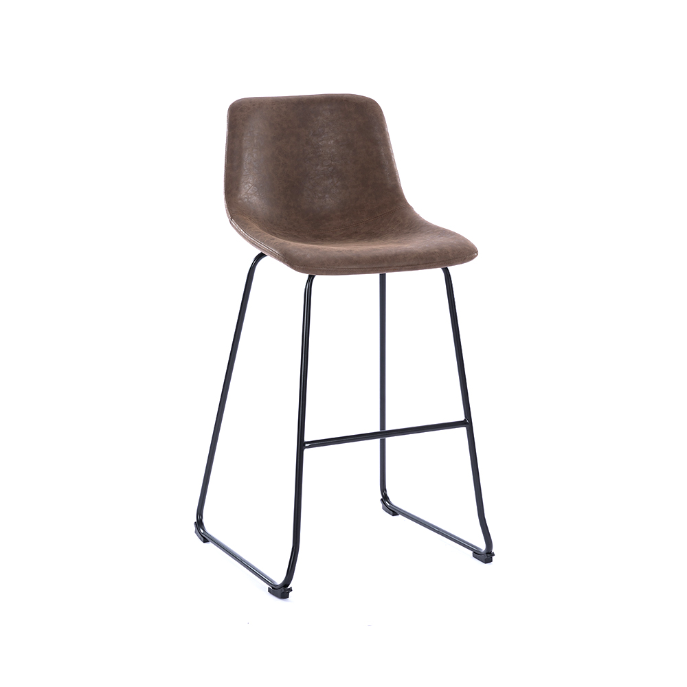 ZY-8098 Black Bracket Legs Non-slip Art Style Bar Chair
