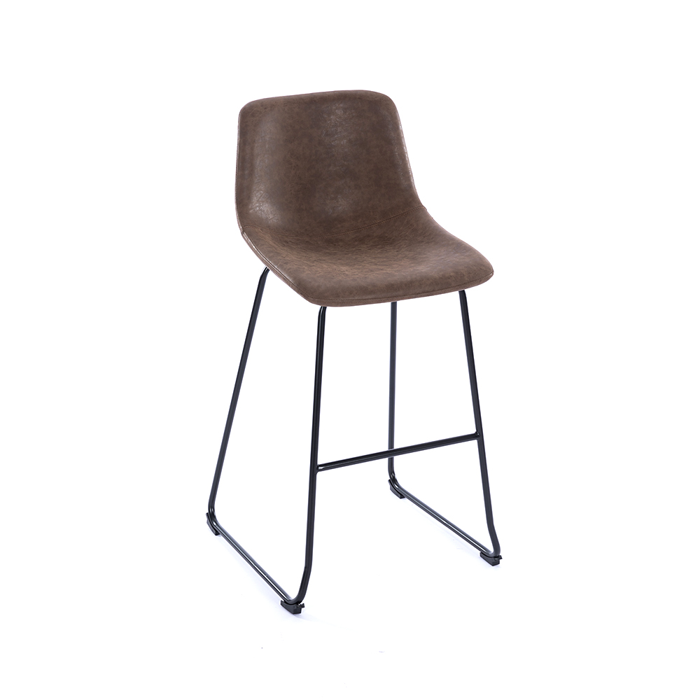 ZY-8098 Black Bracket Legs Non-slip Art Style Bar Chair