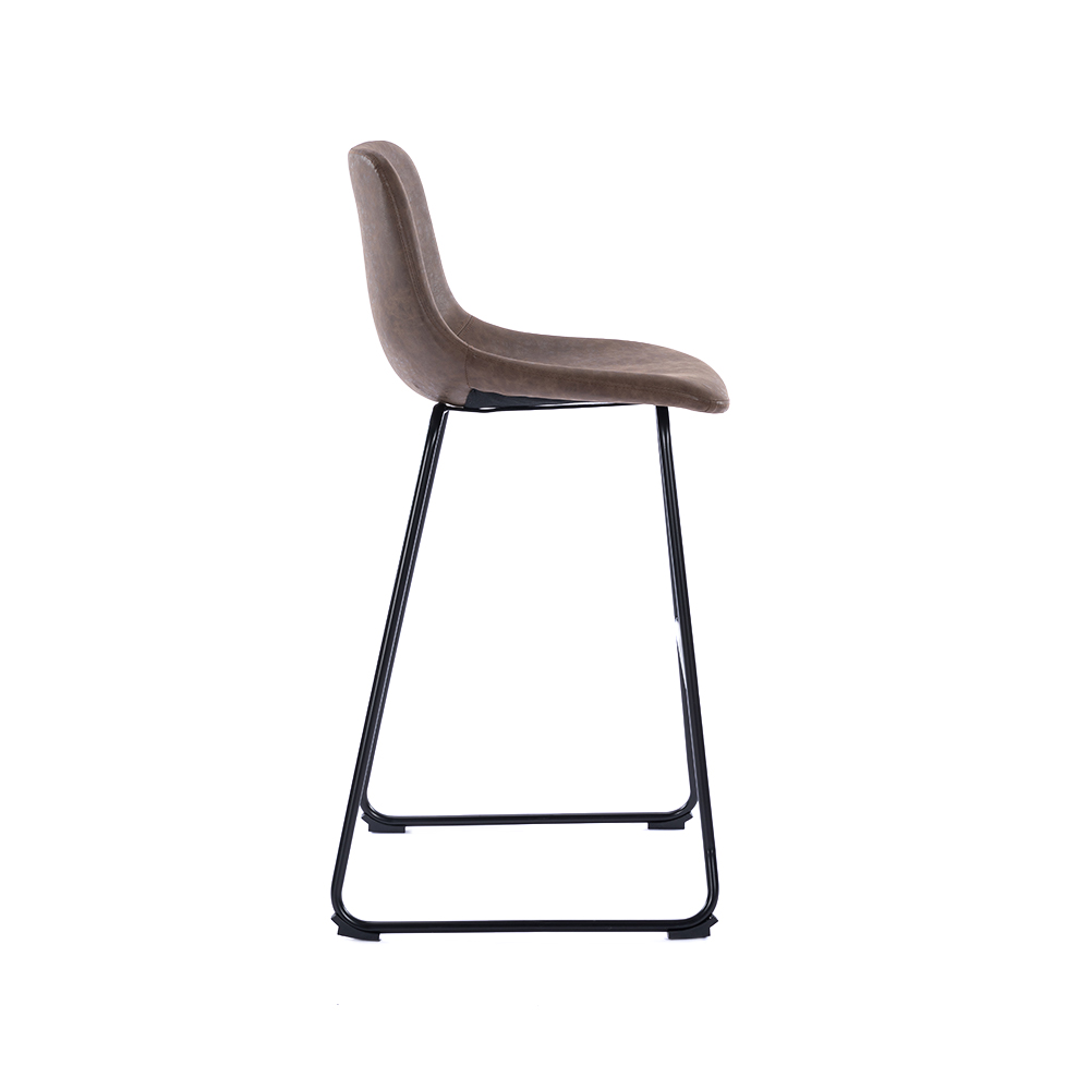 ZY-8098 Black Bracket Legs Non-slip Art Style Bar Chair