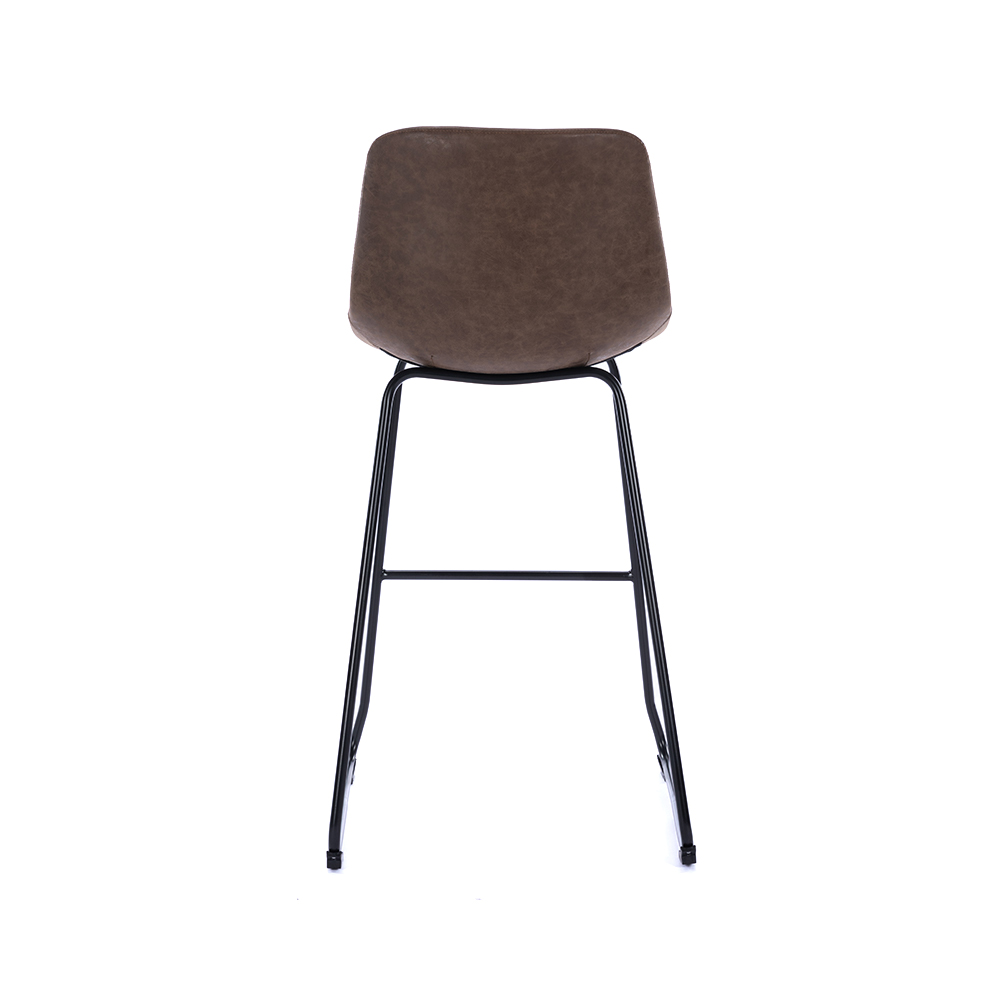 ZY-8098 Black Bracket Legs Non-slip Art Style Bar Chair