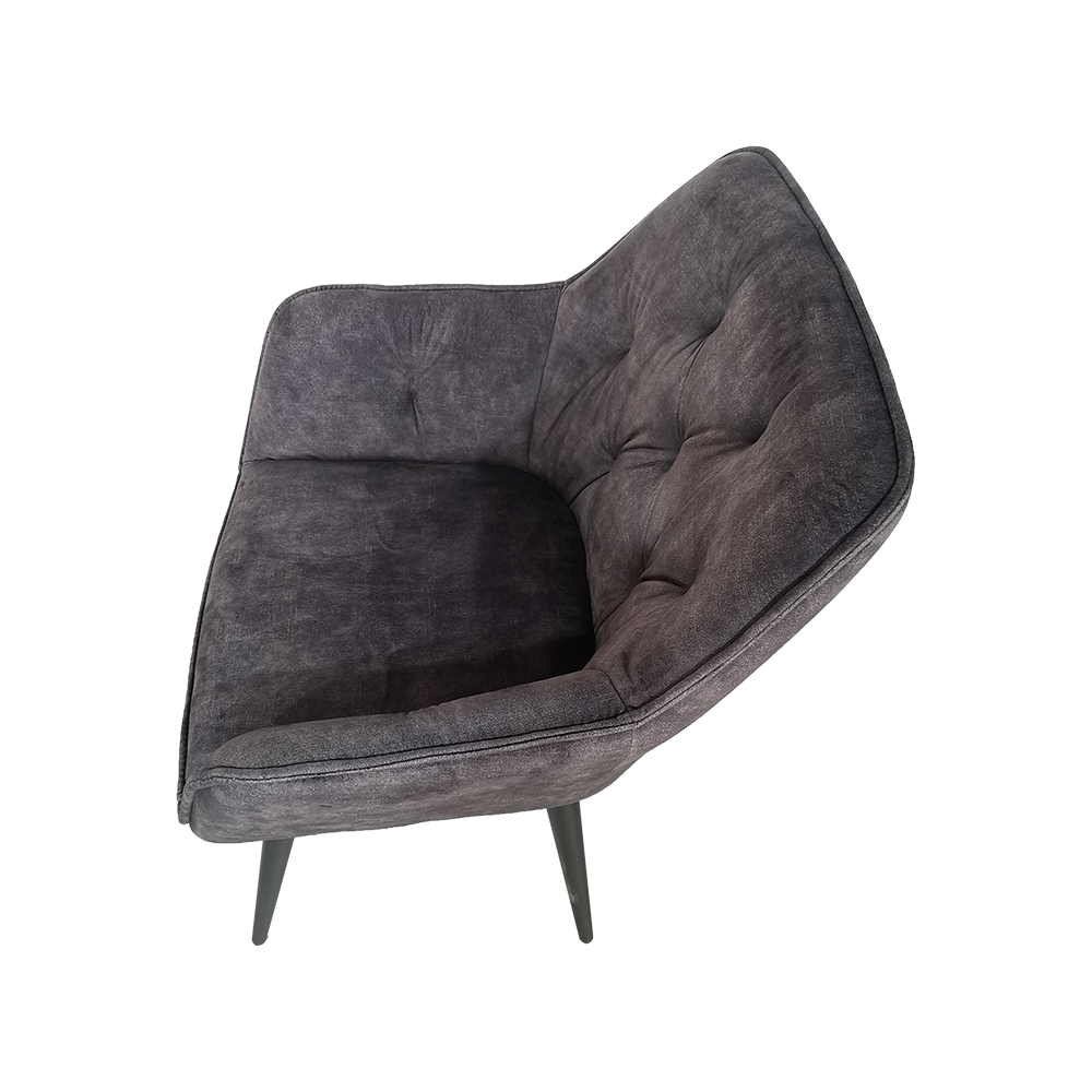 ZY-9064 Dark grey fabric Wooden stand Leisure Chair