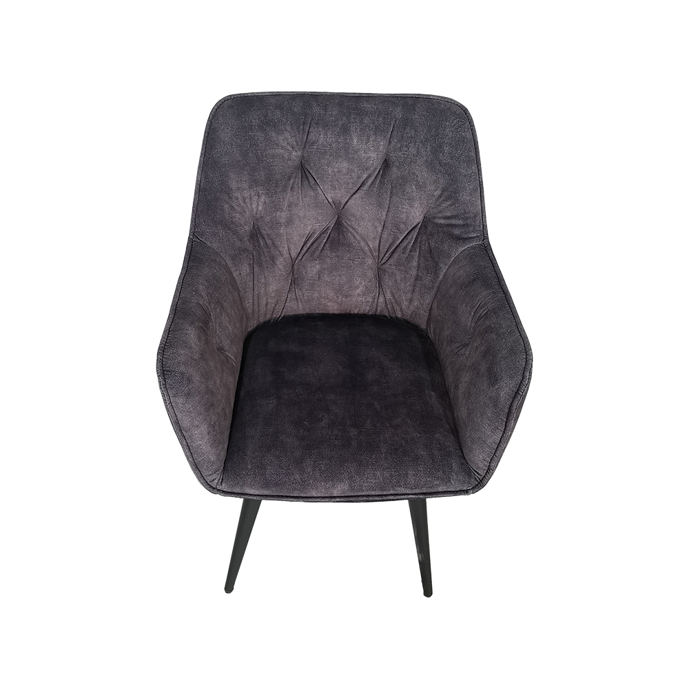 ZY-9064 Dark grey fabric Wooden stand Leisure Chair