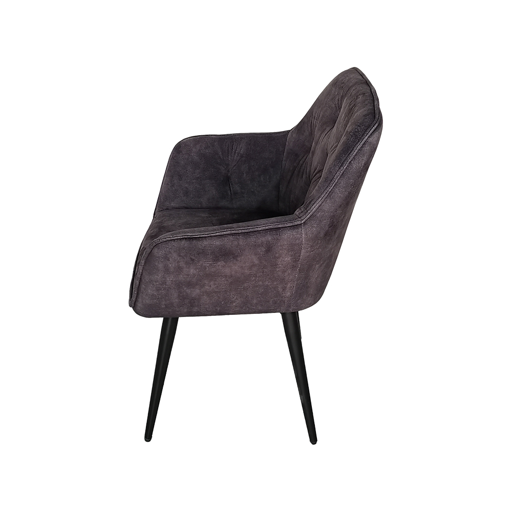 ZY-9064 Dark grey fabric Wooden stand Leisure Chair