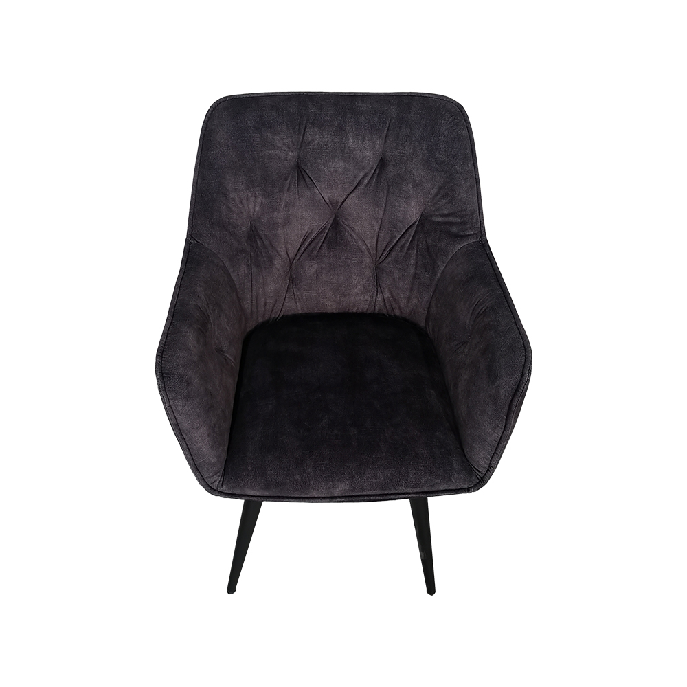 ZY-9064 Dark grey fabric Wooden stand Leisure Chair