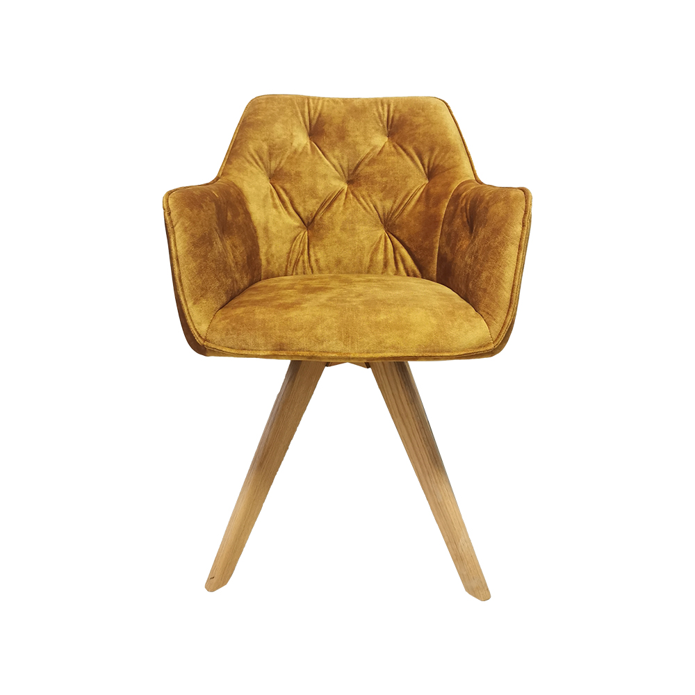 ZY-9064 Dark grey fabric Wooden stand Leisure Chair