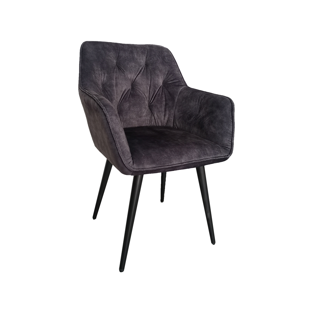 ZY-9064 Dark grey fabric Wooden stand Leisure Chair