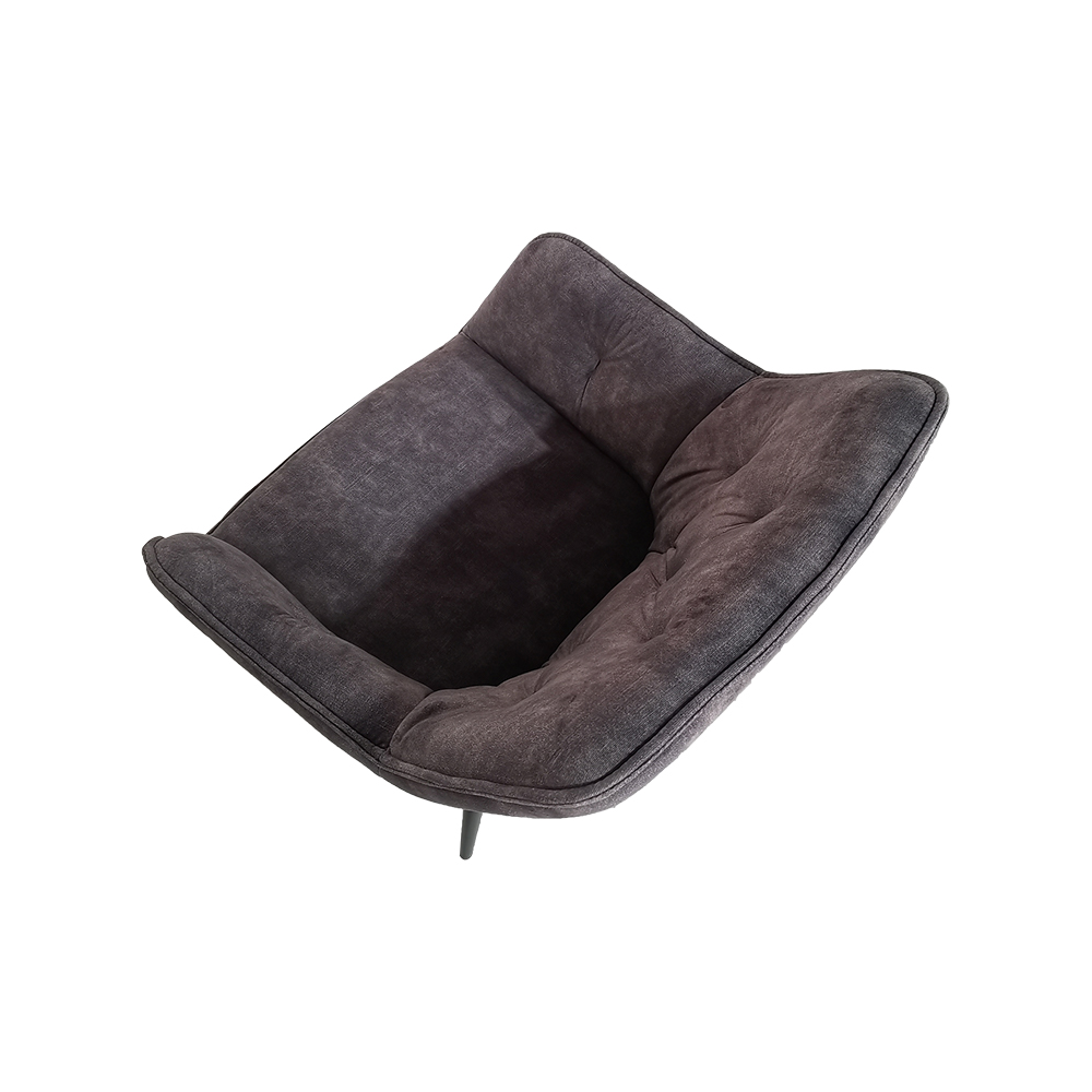 ZY-9064 Dark grey fabric Wooden stand Leisure Chair