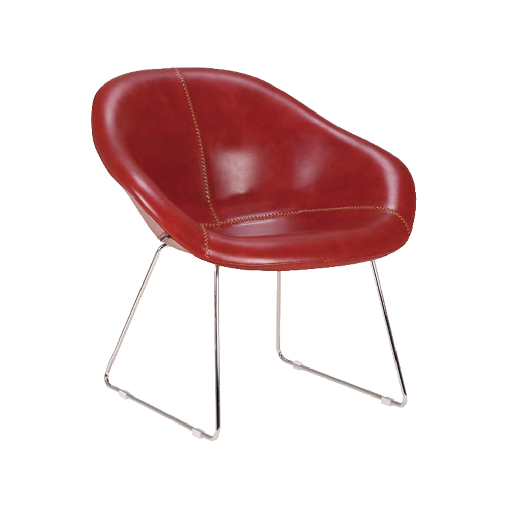 ZY-9068 Vintage Style Simple Leather Leisure Chair
