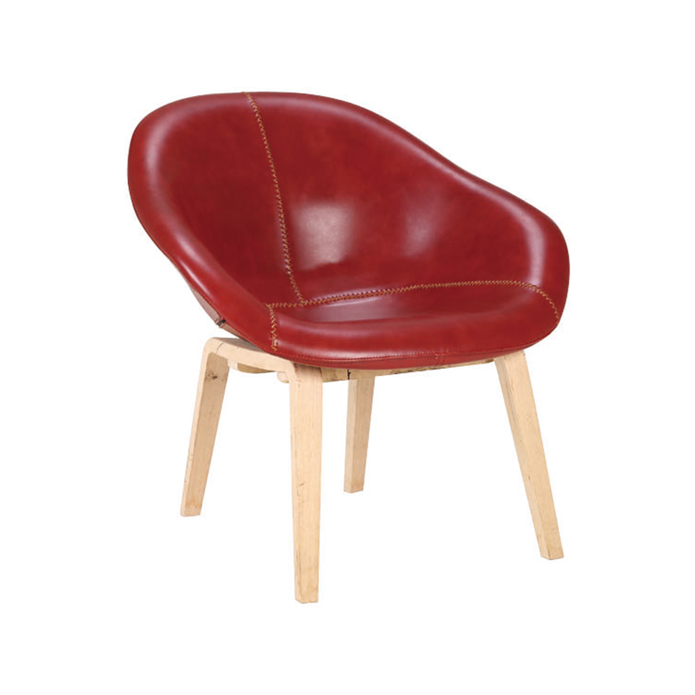 ZY-9068 Vintage Style Simple Leather Leisure Chair