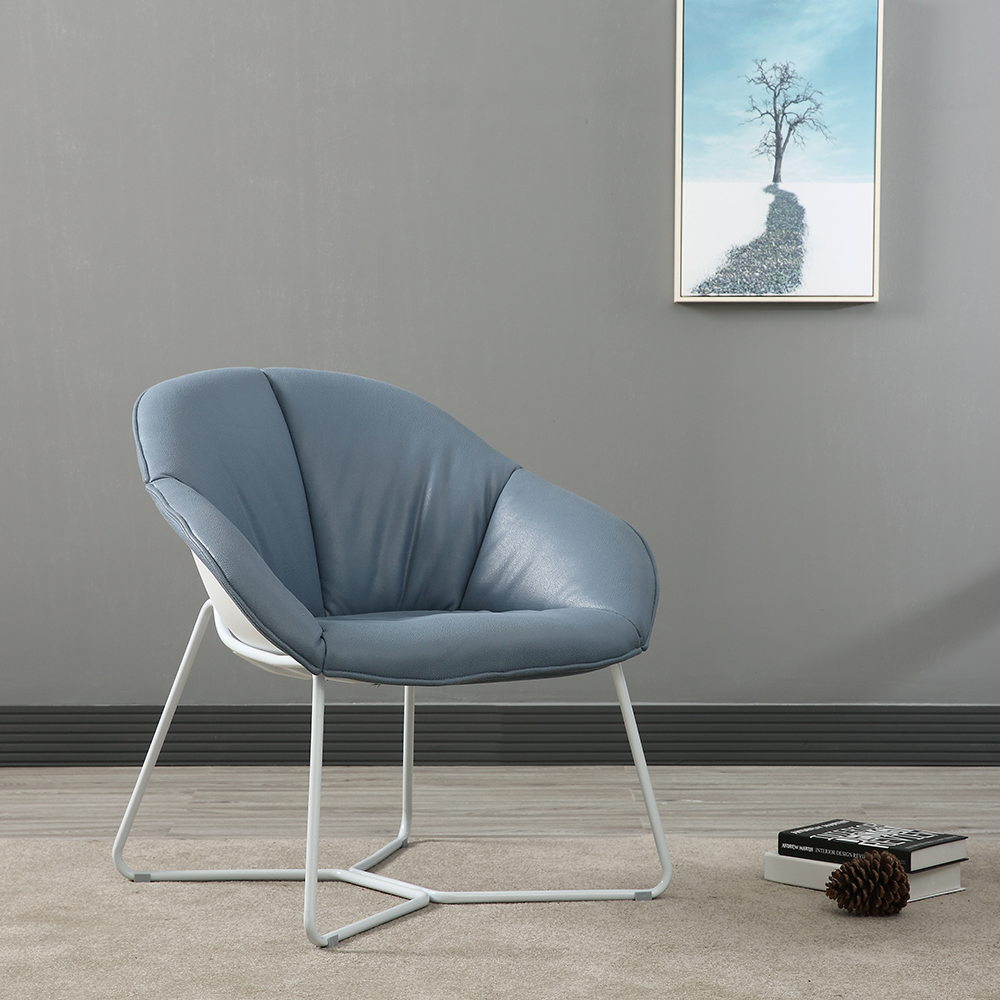 ZY-9068 Vintage Style Simple Leather Leisure Chair