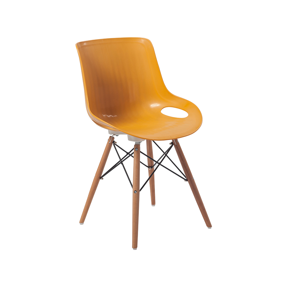ZY-9005-1 green Plastic Seat Dining Chair