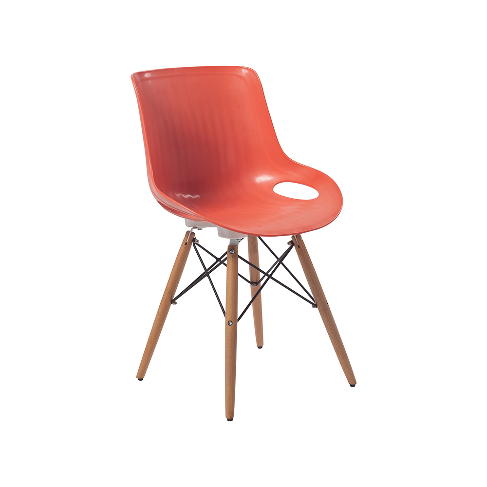 ZY-9005-1 green Plastic Seat Dining Chair