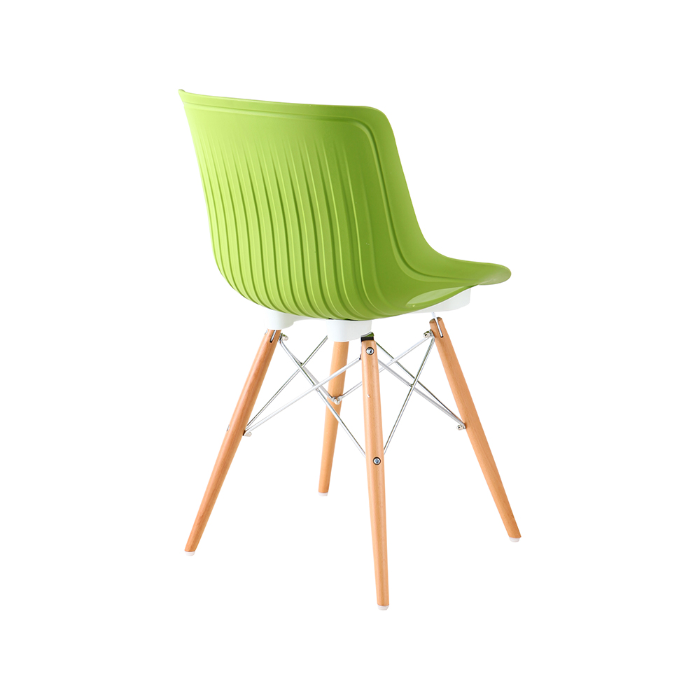 ZY-9005-1 green Plastic Seat Dining Chair