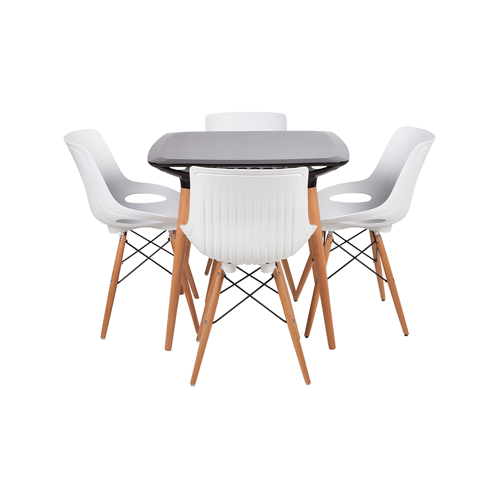 ZY-9005-1 green Plastic Seat Dining Chair